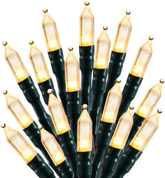 39Feet 100 LED Clear Mini Bulbs String Lights with 8 Light Modes, Connectable Fairy Lights Plug in for Outdoor Xmas Trees, Warm White