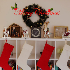 1 x 4 Pack / 3 Reindeer & 1 Pine Treewflake