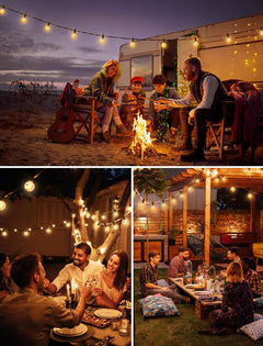 Outdoor String Lights - 50 G40 Shatterproof Bulbs, IP44 Waterproof