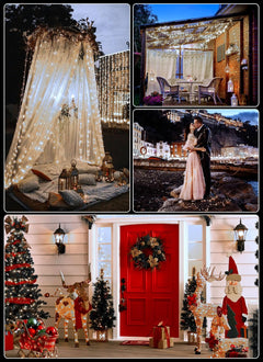 33FT 100LED Pure White Fairy Lights - Battery Operated, Waterproof, Remote Control