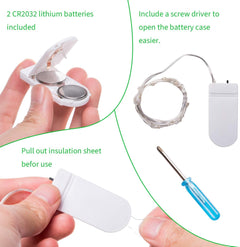 St. Patrick's Day LED Fairy Lights - 12 Pack, 7 FT, Waterproof