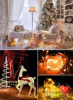 Color Changing Fairy Lights - 66 FT, 200 LED, 24 Colors, USB