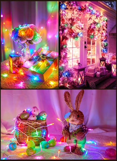 Pastel String Lights USB Operated, 39FT 100 LED with Remote & Timer