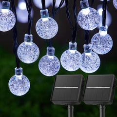 2-Pack Solar String Lights - 120 LEDs, 72 FT, Waterproof