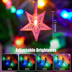 Star String Lights - 17 FT, 50 LED, Multicolor, Battery Operated