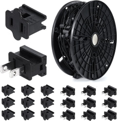 Commercial 250FT/500FT C9/E17 Christmas Light Sockets Set Spool, C9 String Light Stringer 12" Spacing Green Wire