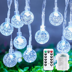 Crystal Globe String Lights - 17ft, 30 LED Battery Operated
