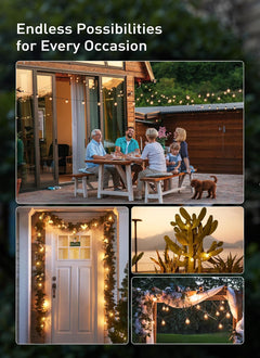 30FT Plug In G40 LED String Lights with 25 Edison Bulbs for Patio Garden Cafe Wedding