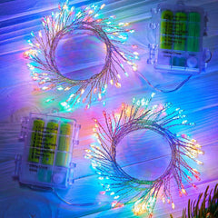 Outdoor Fairy Lights - Battery Operated, 5FT, 60 LEDs, Multicolor