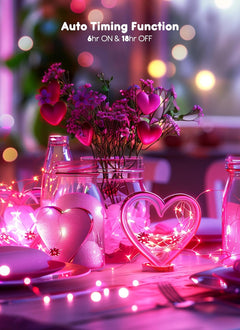 33ft Battery Operated Fairy Lights with Remote, Waterproof & Dimmable