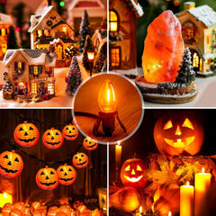 Accessory Cord with LED Bulb - 6ft with On/Off Switch, 2 Pack, Orange & Purple