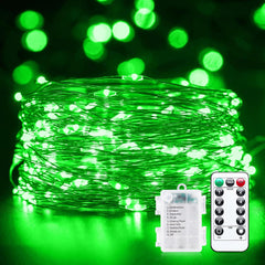 33ft Battery Operated Fairy Lights with Remote, Waterproof & Dimmable