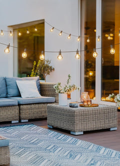 30FT Plug In G40 LED String Lights with 25 Edison Bulbs for Patio Garden Cafe Wedding