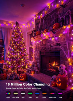 82ft 250LED Smart Color Changing Christmas Halloween Tree Lights, Smart App & Timer