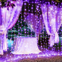 300 LED Curtain Lights - 9.8 FT Hanging Fairy Lights with Remote