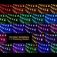 USB Globe String Lights - 17FT 50 LED Color Changing Fairy Lights with Remote and Timer