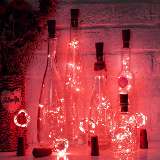 Wine Bottle Lights with Cork - 10 Pack 20 LED Fairy Lights