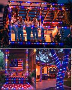 Solar Rope Lights - 39 FT, 100 LED, Waterproof, Multicolor