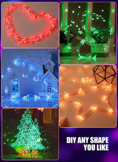 Color Changing Fairy Lights - 66 FT, 200 LED, 24 Colors, USB