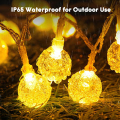 Crystal Globe String Lights - 17ft, 30 LED with Remote