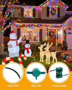 Commercial 250FT/500FT C9/E17 Christmas Light Sockets Set Spool, C9 String Light Stringer 12" Spacing Green Wire