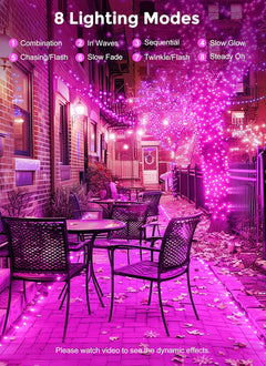 Solar String Lights - 33Ft, 100 LED Outdoor Fairy Lights