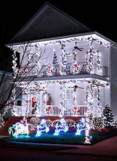 40FT 100 LED Solar Powered Outdoor String Lights with 8 Lighting Modes for Xmas Tree, Cool White