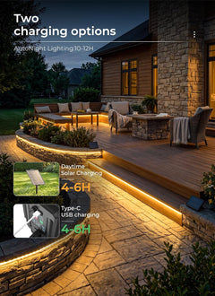 66Ft 640 LED Solar Powered String Lights Outdoor for Garden Yard Patio Party Decor, Warm White