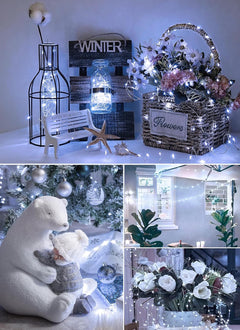 6 Pack Battery Operated Fairy Lights - 7ft, 20 LED Waterproof