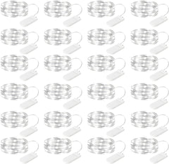 24 Pack Battery Operated Fairy Lights - 7Ft 20 LED Mini String Lights