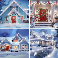 81FT Plug in 100 LED C9 Christmas String Lights for Home Party Decor, 8 Modes, Cool White