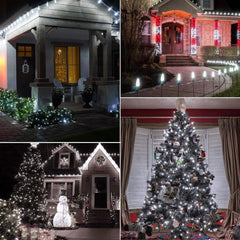 81FT Plug in 100 LED C9 Christmas String Lights for Home Party Decor, 8 Modes, Cool White