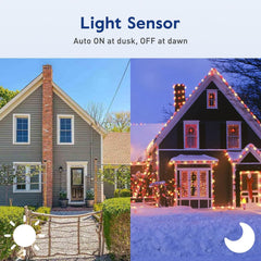 Outdoor Light Sensor Timer - Waterproof, Mechanical Plug-in Timer