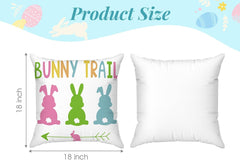 Easter Pillow Covers - Set of 4, 18x18 Inches