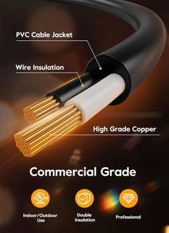 50FT Outdoor String Lights with 16 Shatterproof S14 Edison Bulbs, Waterproof for Patio and Garden