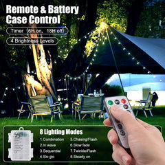 Battery Operated Globe String Lights - 120 LED, Waterproof, Remote Control