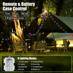 Battery Operated Globe String Lights - 120 LED, Waterproof, Remote Control