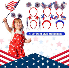 82-Piece 4th of July Party Set – Glasses, Headbands, Necklaces, Bracelets & Tattoos