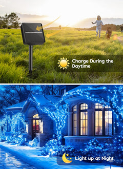 Solar String Lights - 33Ft, 100 LED Outdoor Fairy Lights