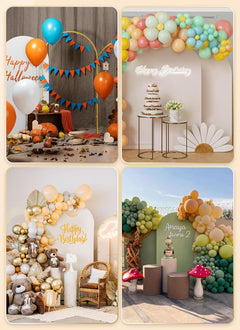 Gold Metal Wedding Arch Backdrop Stand with Spandex Covers, Set of 6