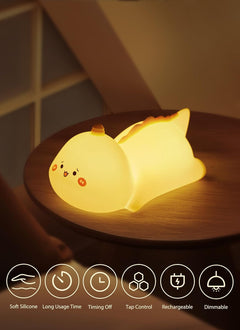 Cute Silicone Kitty Night Light with 3 Brightness Levels & 7 Colors