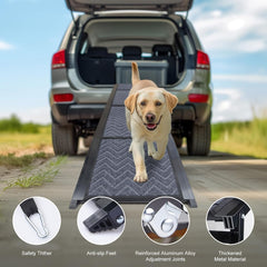 71" Portable Folding Dog Ramp for Cars, Heavy Duty