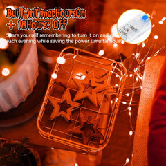 12 Pack Fairy Lights - Silver Wire, Battery Operated