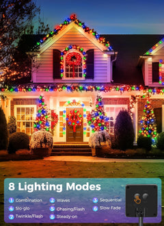 Solar String Lights - 40 FT, 100 LED, Waterproof, Multicolor