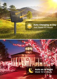 Solar String Lights - 40 FT, 100 LED, Waterproof, Multicolor