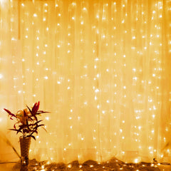 300 LED Curtain Lights - 9.8 FT Hanging Fairy Lights with Remote
