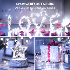 66ft 200 LED Pure White Plug-in Fairy Lights, Christmas