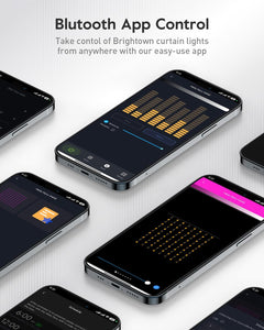 9.8ft White Smart Curtain String Lights - 300 LED with APP Remote