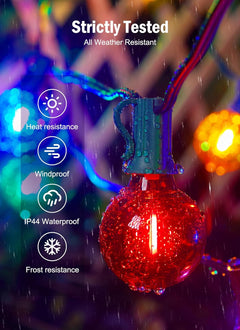 50 Pack Multicolor G40 LED Christmas Bulbs - E12/C7 Base