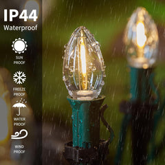 15 Pack Warm White C7 LED Christmas Bulbs